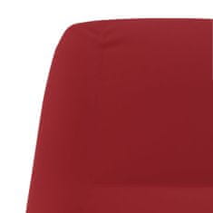 Greatstore Fotelj, vinsko rdeče barve, oblazinjen v žamet