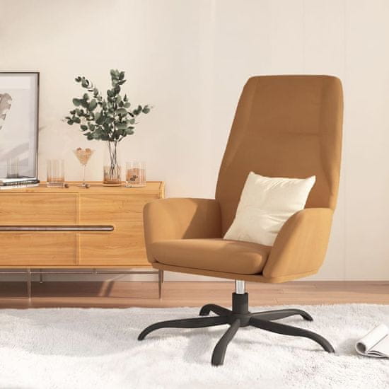 Vidaxl Stol za sproščanje taupe umetno semiš usnje