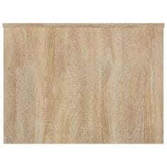 Vidaxl Klubska mizica sonoma hrast 80x55,5x41,5 cm konstruiran les