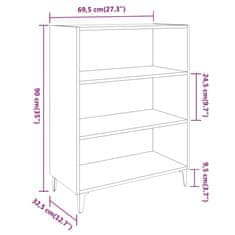Vidaxl Komoda betonsko siva 69,5x32,5x90 cm konstruiran les