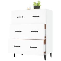 Vidaxl Komoda bela 69,5x34x90 cm inženirski les