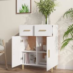 Vidaxl Komoda bela 69,5x34x89 cm konstruiran les