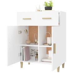 Vidaxl Komoda bela 69,5x34x89 cm konstruiran les