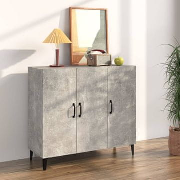Vidaxl vidaXL Omarica betonsko siva 90x34x80 cm material na osnovi lesa