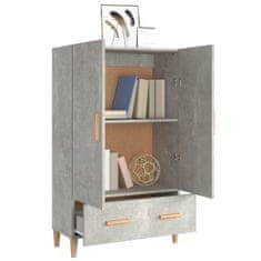 Vidaxl Visoka omarica betonsko siva 70x31x115 cm konstruiran les
