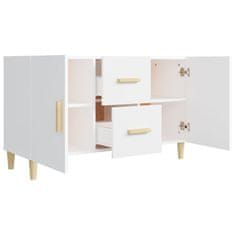 Vidaxl Komoda bela 100x36x60 cm inženirski les