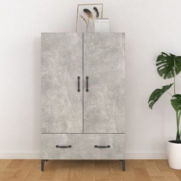 Vidaxl vidaXL Visoka omarica betonsko siva 70x31x115 cm
