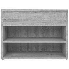 Vidaxl Klop za čevlje siva sonoma 60x30x45 cm konstruiran les