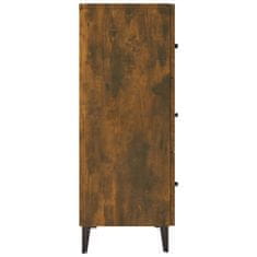 Vidaxl Komoda dimljeni hrast 69,5x34x90 cm inženirski les