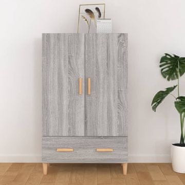 Vidaxl vidaXL Omarica, siva, hrast sonoma, 70x31x115 cm, material na osnovi lesa