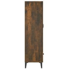 Vidaxl Visoka omarica dimljeni hrast 70x31x115 cm konstruiran les