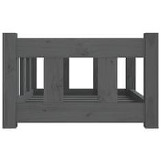 Vidaxl Pasja postelja siv 55,5x45,5x28 cm trdna borovina