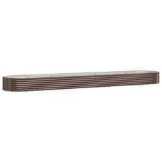 Vidaxl Visoka greda iz cinkanega jekla 507x100x36 cm rjava