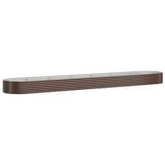 Vidaxl Visoka greda iz cinkanega jekla 544x100x36 cm rjava