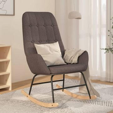 Vidaxl vidaXL Gugalni stol, temno siv, oblazinjen s tkanino