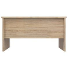 Vidaxl Klubska mizica sonoma hrast 80x50x42,5 cm konstruiran les
