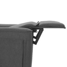 shumee Zložljiv masažni stol, temno siv, oblazinjen s tkanino