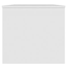 Vidaxl Klubska mizica bela 102x50,5x46,5 cm konstruiran les