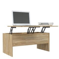 Vidaxl Klubska mizica sonoma hrast 102x50,5x46,5 cm konstruiran les