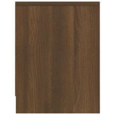 Vidaxl Nočna omarica 2 kosa rjavi hrast 40x30x40 cm konstruiran les