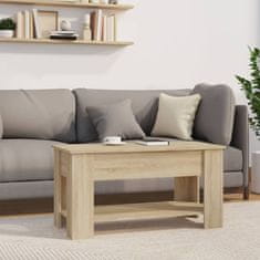 Vidaxl Klubska mizica sonoma hrast 101x49x52 cm konstruiran les