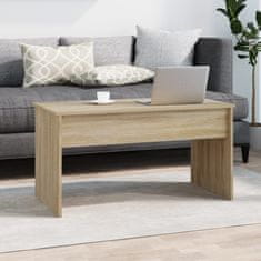 Vidaxl Klubska mizica sonoma hrast 102x50,5x52,5 cm konstruiran les
