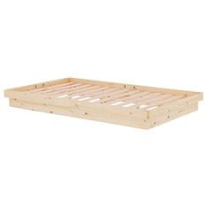 Vidaxl Posteljni okvir iz trdnega lesa 120x200 cm