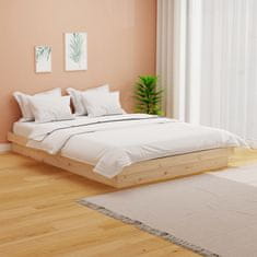Vidaxl Posteljni okvir iz trdnega lesa 120x200 cm