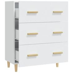 Vidaxl Komoda bela 70x34x90 cm inženirski les