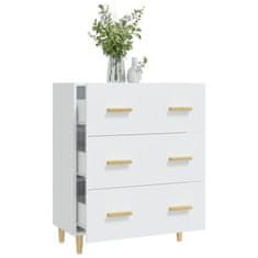 Vidaxl Komoda bela 70x34x90 cm inženirski les