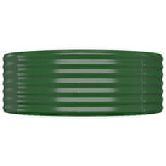 Vidaxl Visoka greda iz cinkanega jekla 507x100x36 cm zelena
