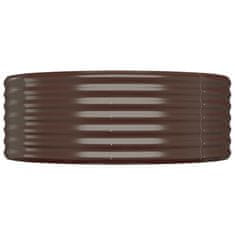 Vidaxl Visoka greda iz cinkanega jekla 544x100x36 cm rjava
