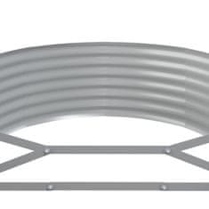 Vidaxl Visoka greda iz prašno premazanega jekla 175x100x36 cm srebrna
