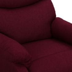Vidaxl Raztegljiv fotelj, vijolična barva, tkanina