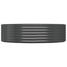 Vidaxl Visoka greda iz prašno premazanega jekla 140x140x36 cm antracit
