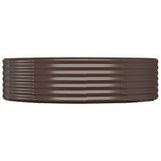 Vidaxl Visoka greda iz cinkanega jekla 140x140x36 cm rjava