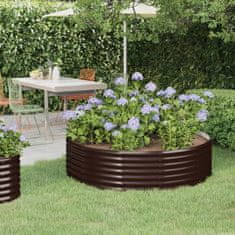 Vidaxl Visoka greda iz cinkanega jekla 140x140x36 cm rjava