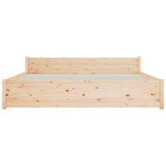 Vidaxl Posteljni okvir iz trdnega lesa 160x200 cm