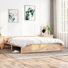 Vidaxl Posteljni okvir iz trdnega lesa 160x200 cm