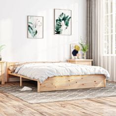 Vidaxl Posteljni okvir iz trdnega lesa 150x200 cm 5FT
