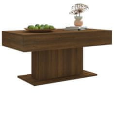 Vidaxl Klubska mizica rjavi hrast 96x50x45 cm konstruiran les