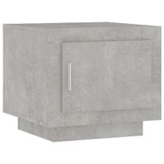 Greatstore Klubska mizica betonsko siva 51x50x45 cm konstruiran les