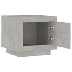Greatstore Klubska mizica betonsko siva 51x50x45 cm konstruiran les