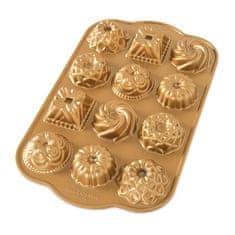 Model za 12 majhnih različnih zlatih brownijev