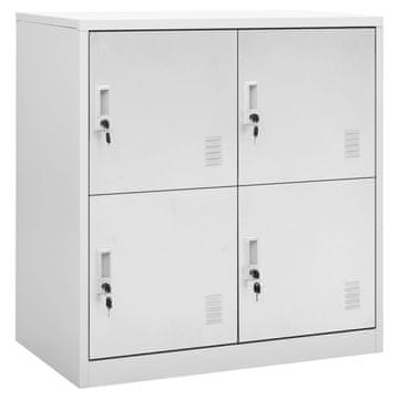 Vidaxl vidaXL Omarica s ključavnico svetlo siva 90x45x92,5 cm jeklo
