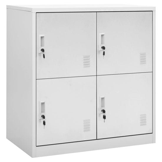 Vidaxl Omara s ključavnico svetlo siva 90x45x92,5 cm jeklo
