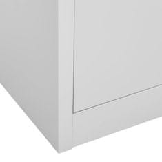 Vidaxl vidaXL Omarica s ključavnico svetlo siva 90x45x92,5 cm jeklo
