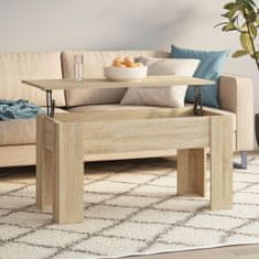 Vidaxl Klubska mizica sonoma hrast 101x49x52 cm konstruiran les