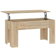 Vidaxl Klubska mizica sonoma hrast 101x49x52 cm konstruiran les