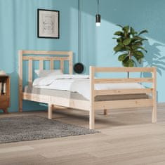 Vidaxl Posteljni okvir iz trdnega lesa 90x200 cm